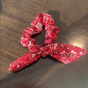 Handmade scrunching with cut bow!